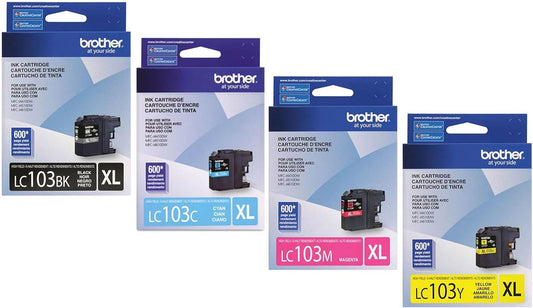 Brother LC103 High-Yield Ink Set - Vibrant Colors, Crisp Text