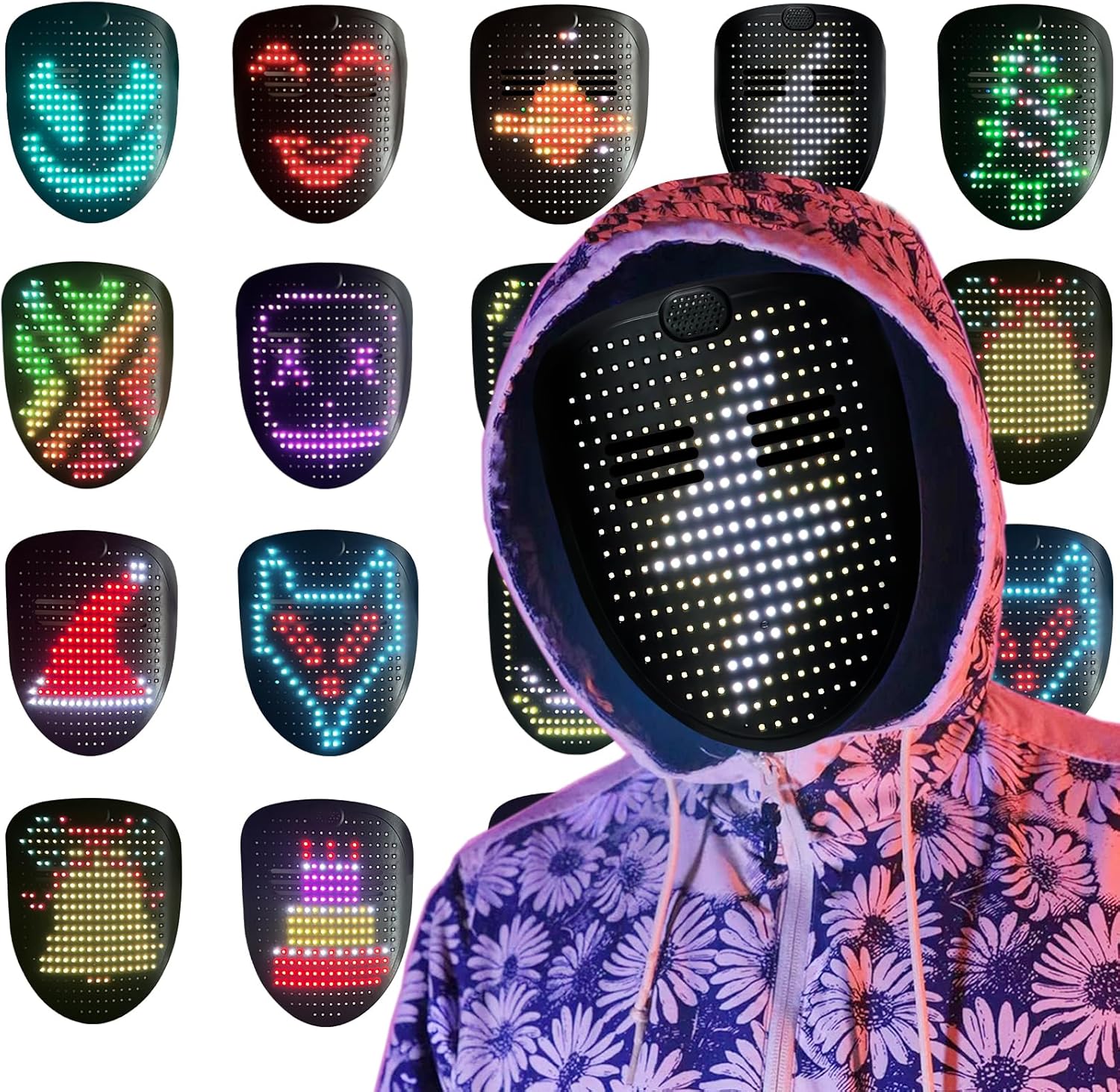 Depointer Life LED Mask with Gesture Sensing for Cosplay Fun