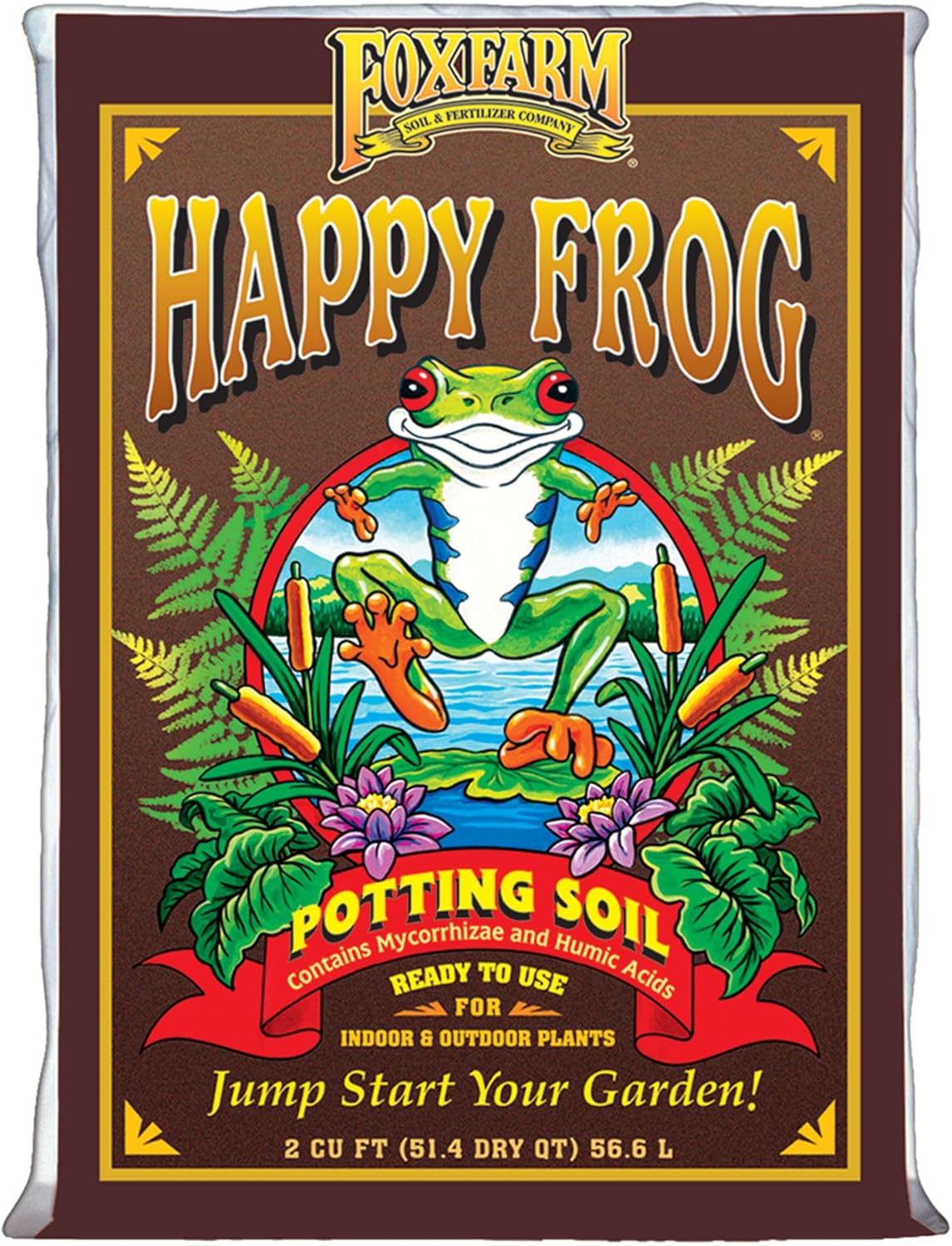 FoxFarm Happy Frog Potting Soil for Thriving Container Plants