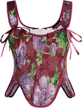 Scarlet Darkness Renaissance Floral Lace Up Bustier Top (Style 9FFS)