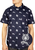 Men's Short Sleeve Novelty Print Button Down Shirts for Summer Wear