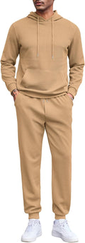 Men's Tracksuits Waffle Hoodies Sweatsuit Set - Comfortable Everyday