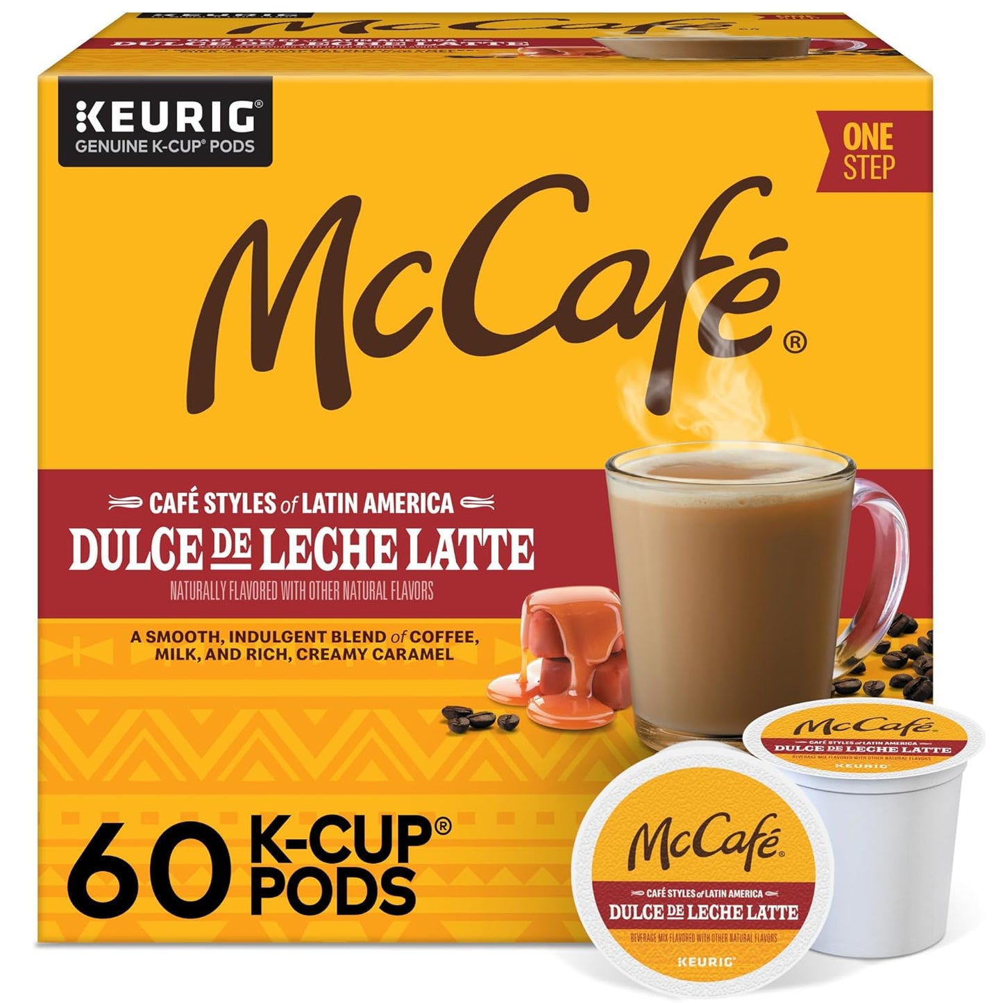 McCafe Dulce de Leche Latte Pods for Keurig - 60 Count Box