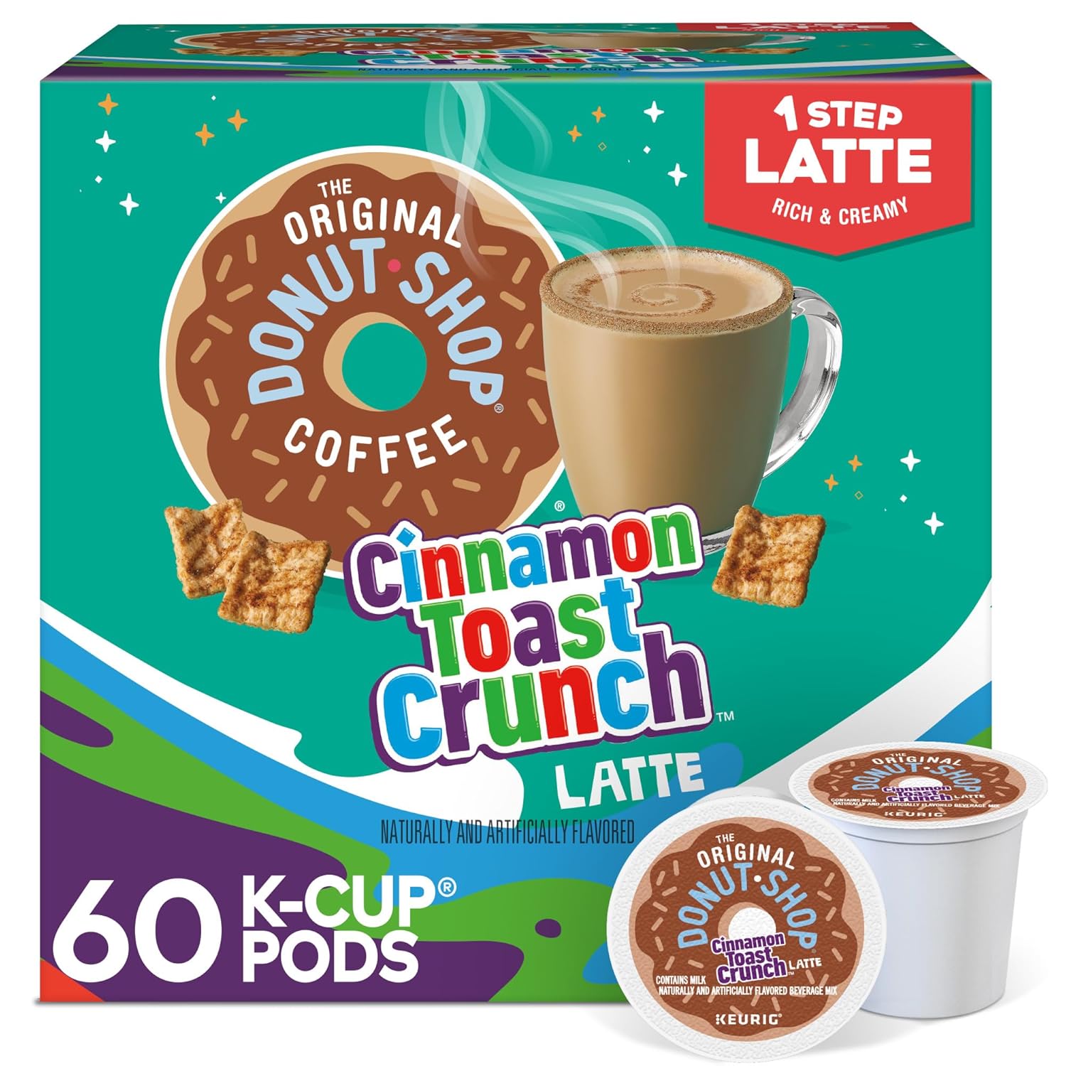 The Original Donut Shop Cinnamon Toast Crunch Latte Pods 60 Count