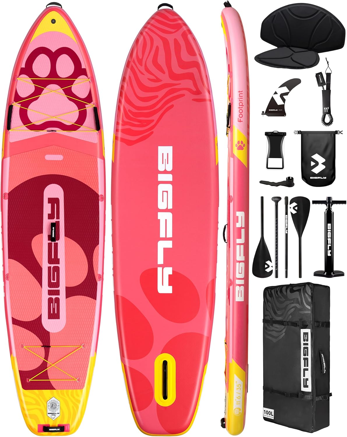 11ft 6in Super Wide Inflatable Stand Up Paddle Board for Families