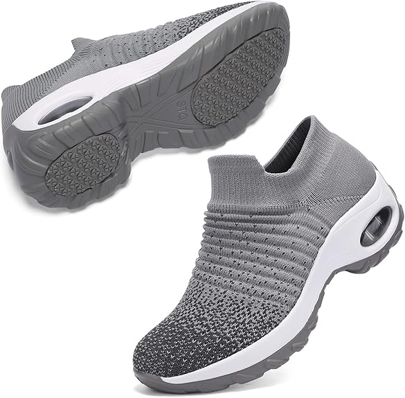 STQ Slip On Breathe Mesh Walking Shoes for Women Comfort