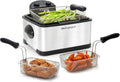 Electric 4.5 Qt Immersion Deep Fryer with 3 Baskets - Versatile Home