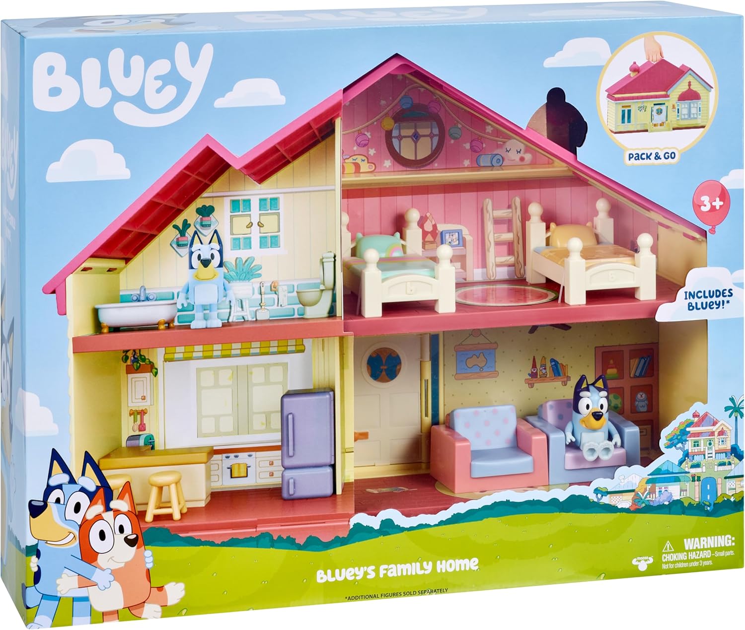 Bluey Family Home Playset: Interactive Fun with Poseable Figure