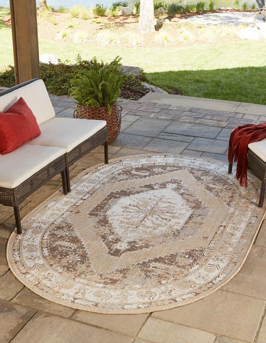 Unique Loom Outdoor Traditional Collection Area Rug - Valeria
