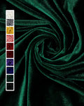 Stretch Velvet Fabric by the Yard - Hunter Green 63in Wide 5 Yards