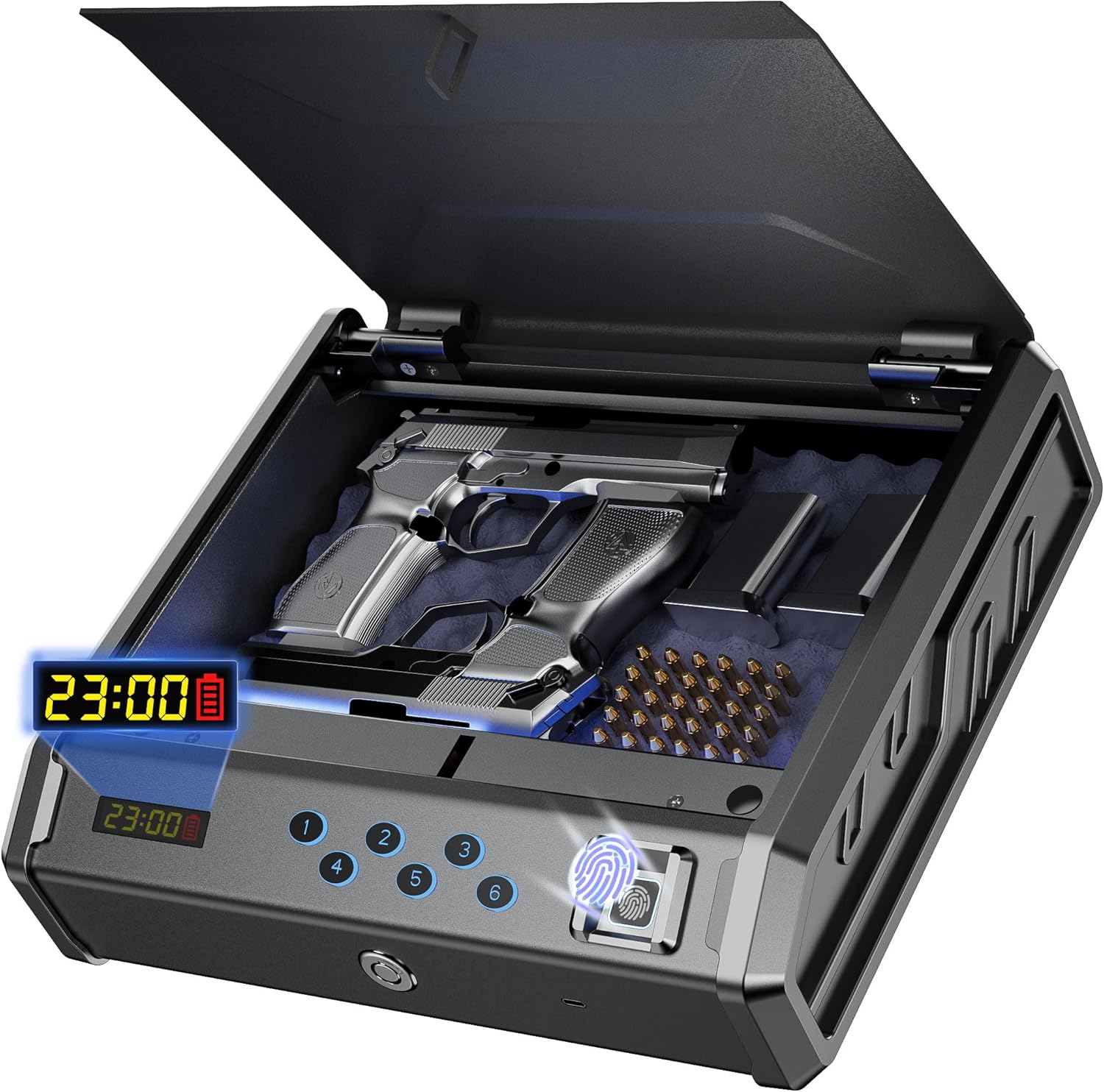 Biometric Gun Safe with Fingerprint Access for Handguns