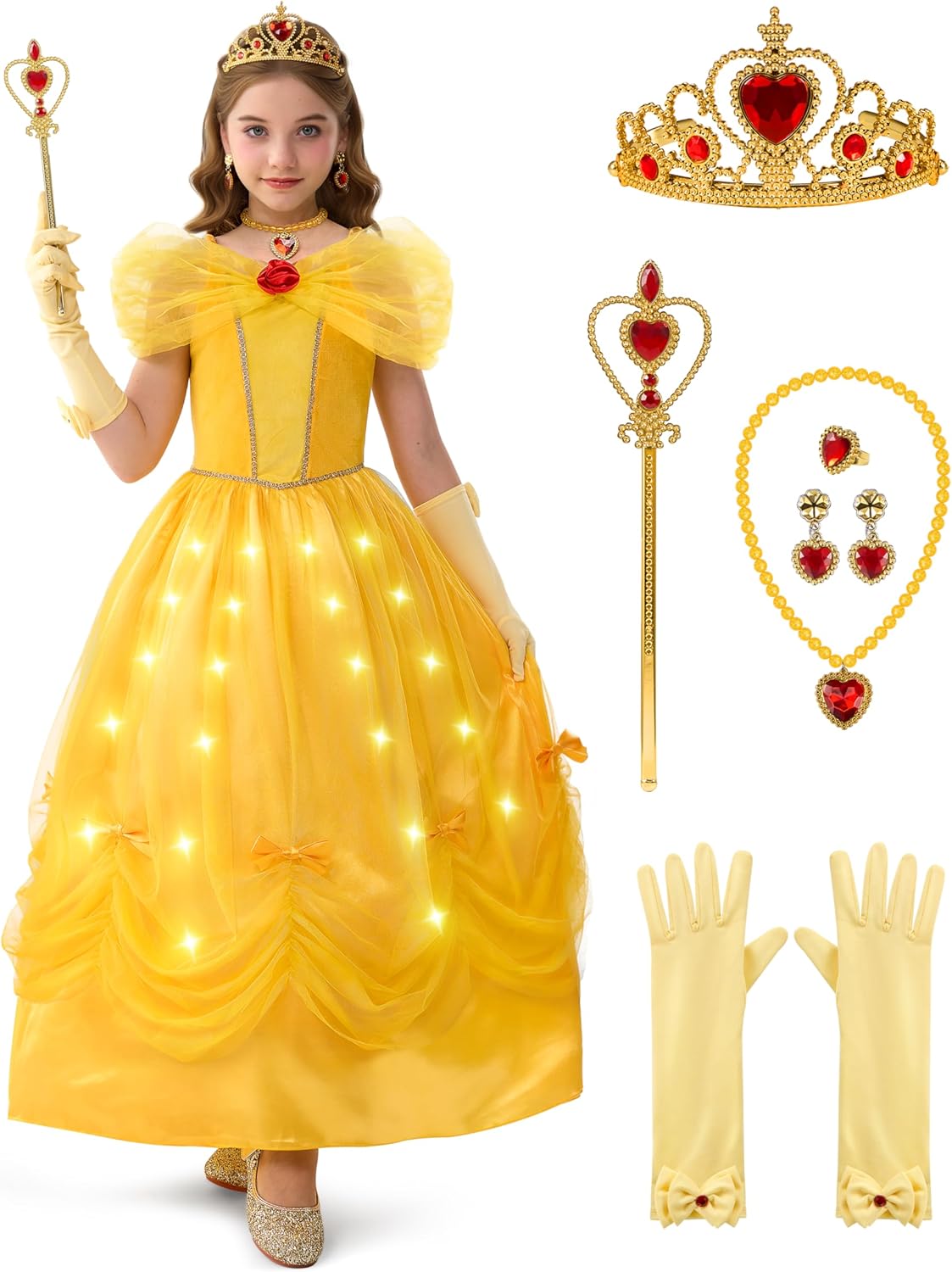 Yellow Princess Costume for Kids - Perfect for Halloween Fun