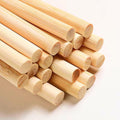 1/2 x 36 in 50 PCS Dowel Rods Wood Sticks - Unfinished Bamboo
