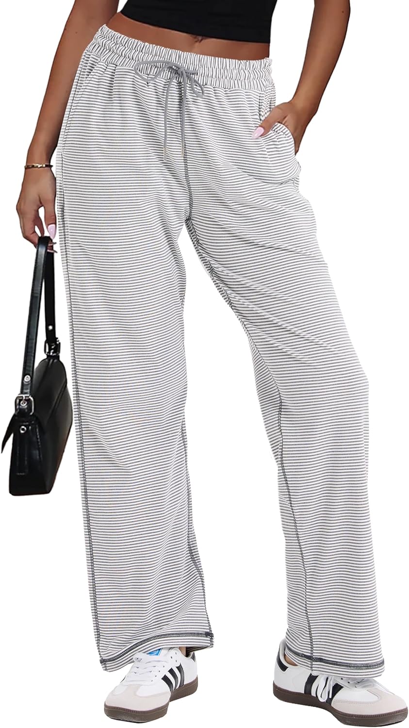 Track Pants Women Joggers Soft Wide Leg Sweatpants for Comfort