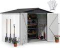8x6ft Metal Outdoor Storage Shed - Weather Resistant Tool Storage