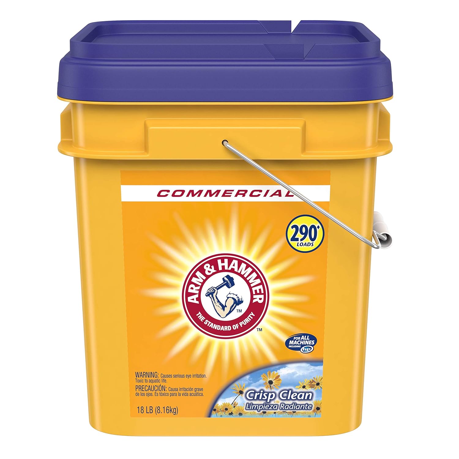 Arm & Hammer Crisp Clean Laundry Detergent - Powerful 18lb Pail