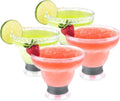 Double Wall Plastic Margarita Glasses Set of 4 for Frozen Drinks