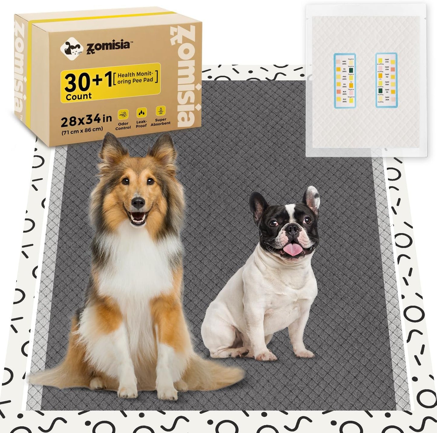 Charcoal Puppy Pee Pads for Dogs Extra Large - Super Absorbent