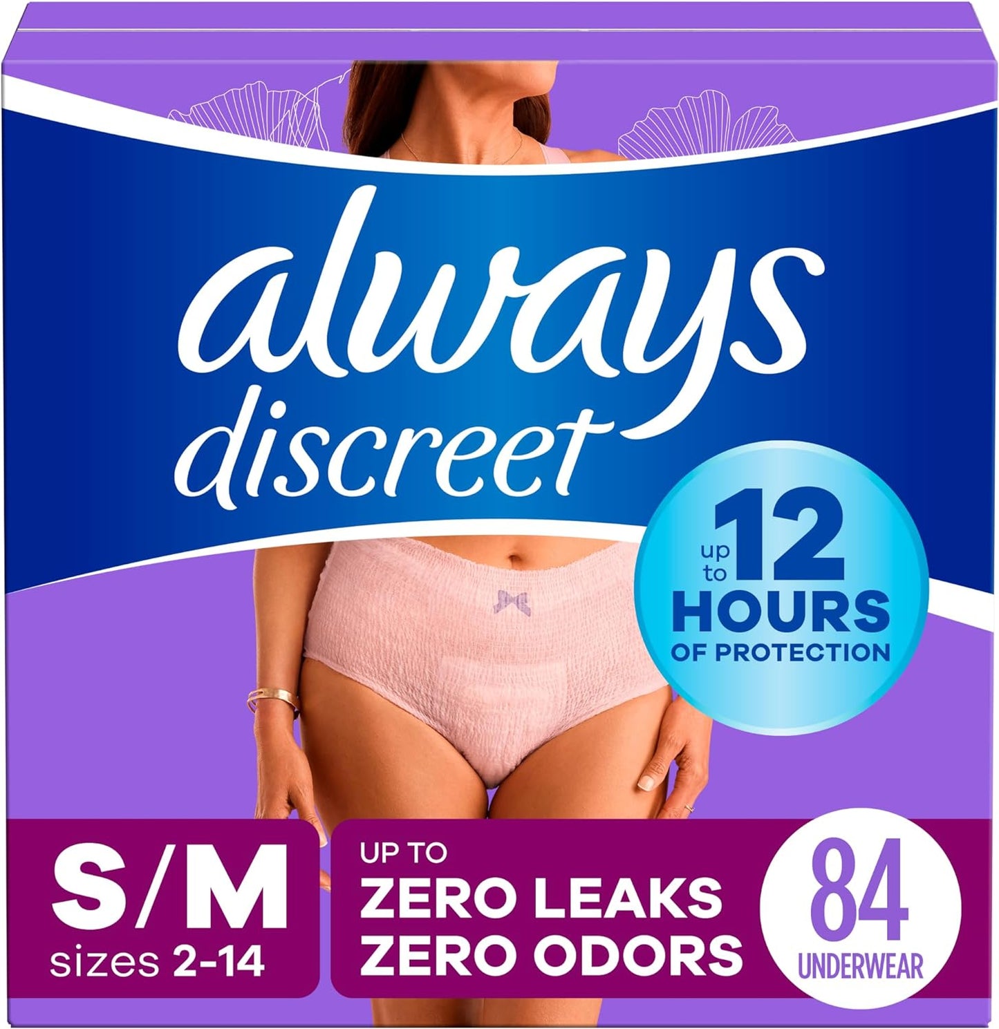 Always Discreet: 100% Leak Protection S/M Underwear