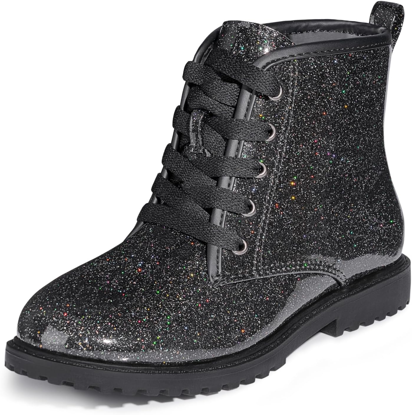 FITORY Girls Boys Ankle Combat Boots with Side Zipper Style