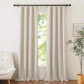 NICETOWN Linen Blackout Curtains 52in x 108in 2 Panels - Heavy Thermal
