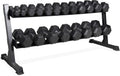 Cap Barbell 280 lb Dumbbell Set with Two Tier Rack - Space Saving