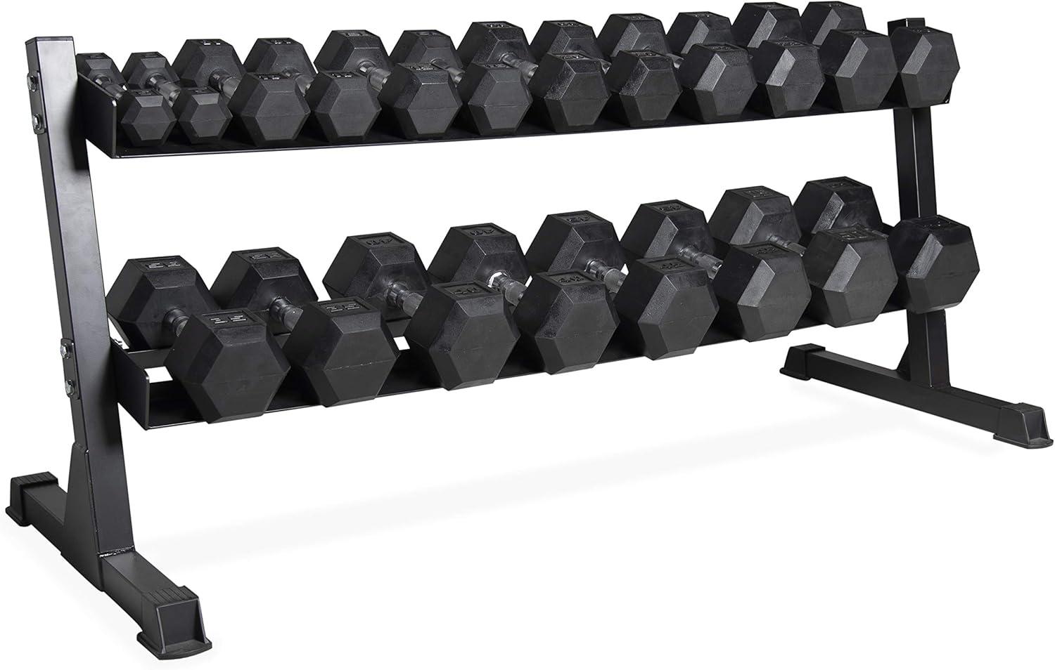 CAP Barbell Dumbbell Set with Rack for Home Gym Workouts