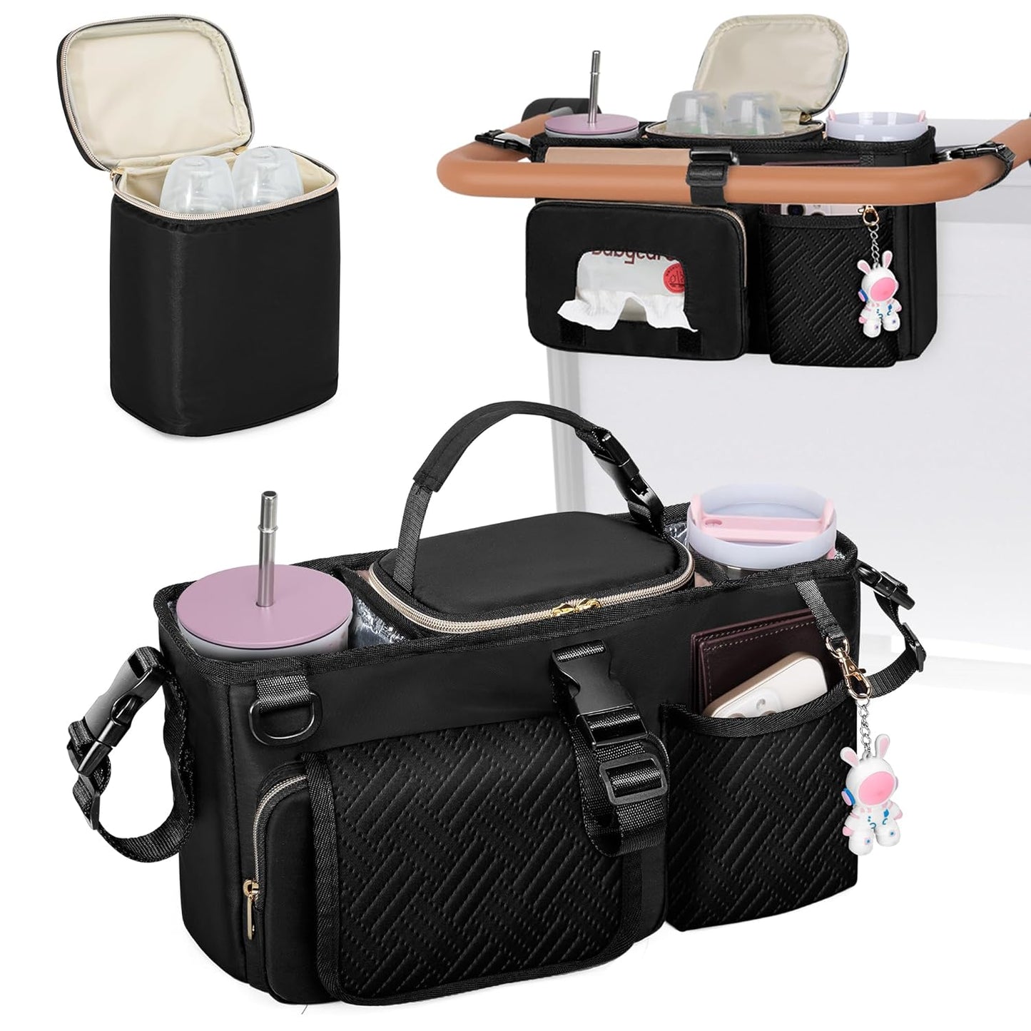 Parent Console Stroller Organizer for WONDERFOLD W2&W4&Wagon