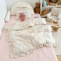 Muslin Cotton Pink Floral Print Duvet Cover for Toddler Girls