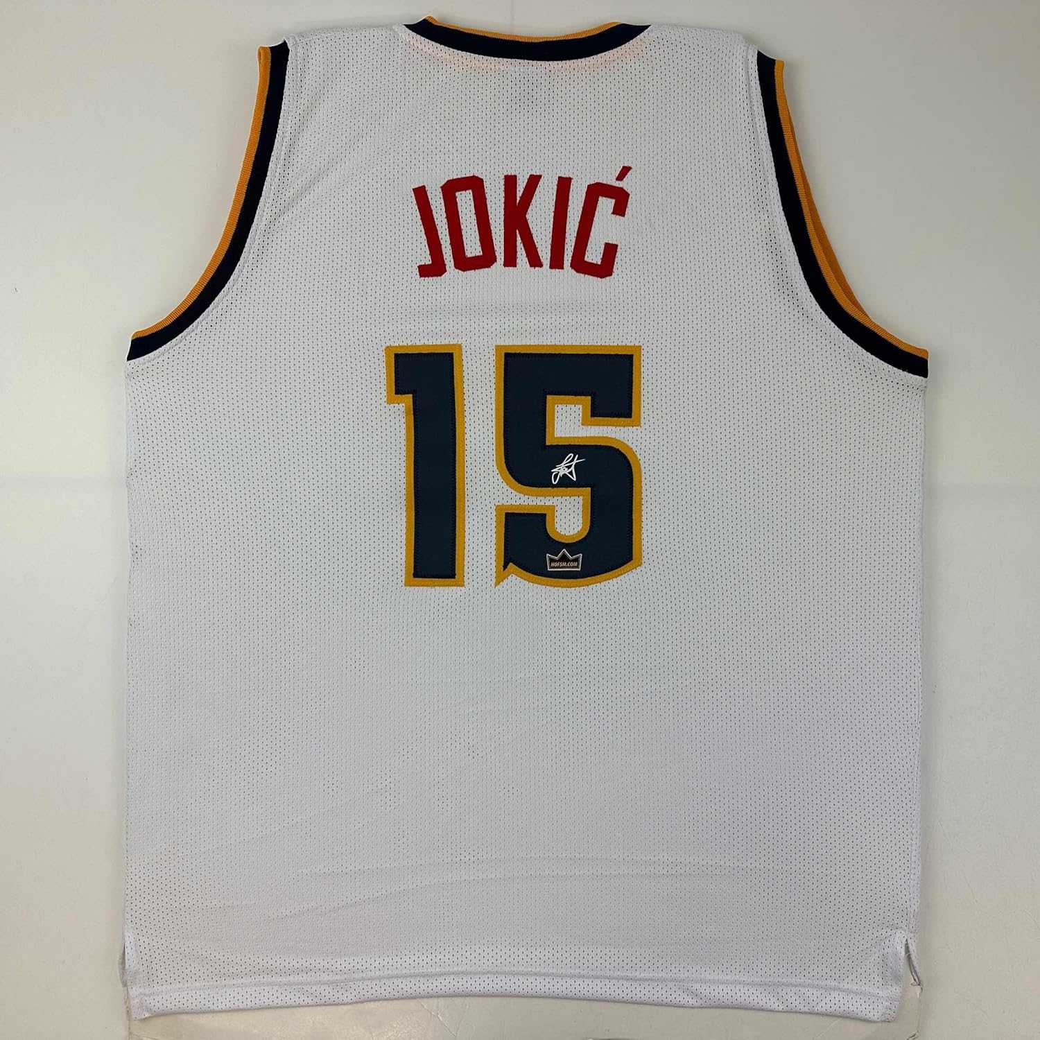 Facsimile Autographed Nikola Jokic Denver White Jersey XL