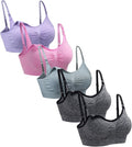 Suekaphin 5PACK Nursing Bra Wireless for Women - Sleep & Maternity