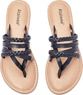 Ataiwee Women's Slide Flat Sandals - Comfortable Slip On Summer Shoe