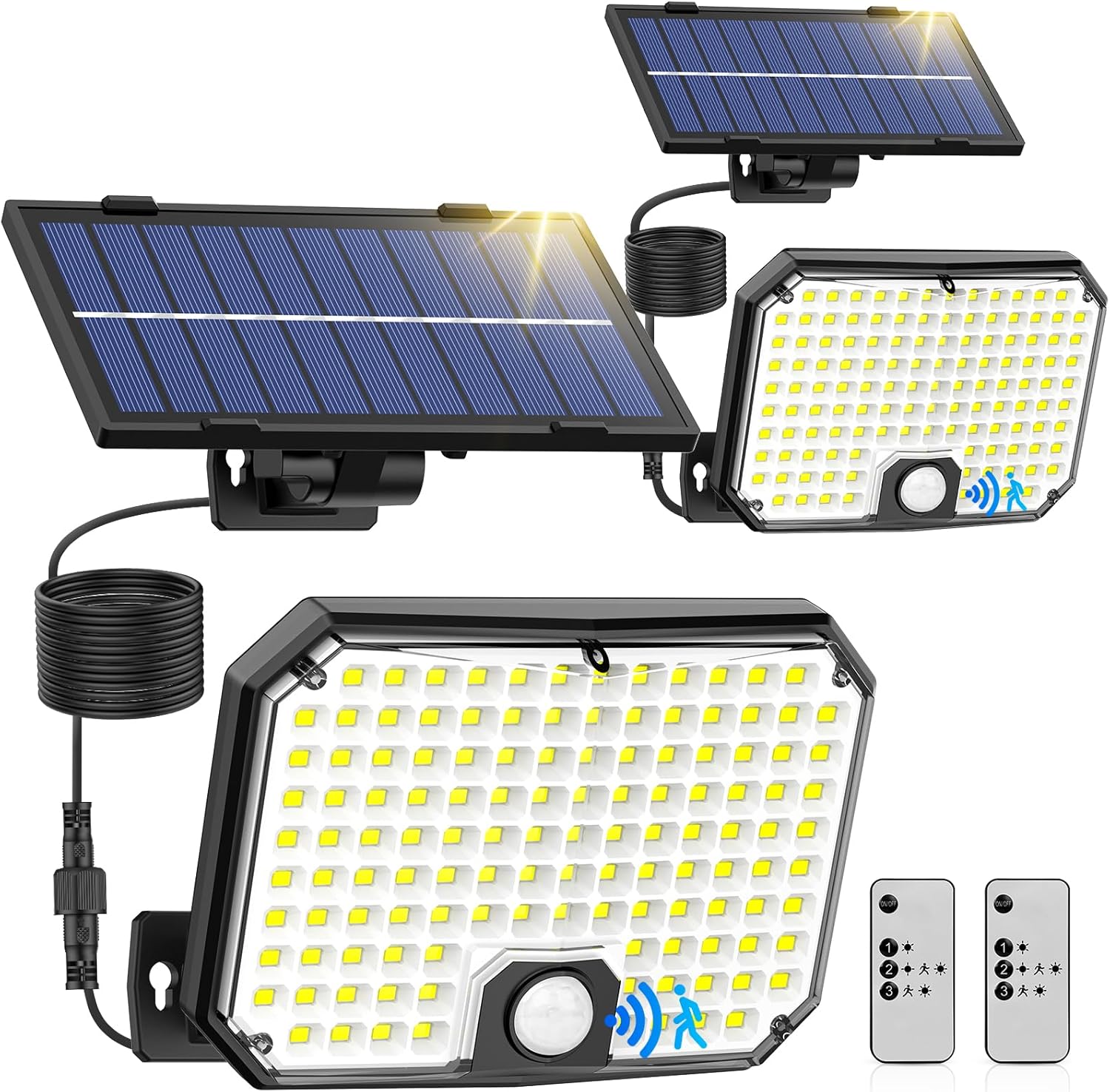 Solar Outdoor Lights with Remotes for Motion Sensor Security