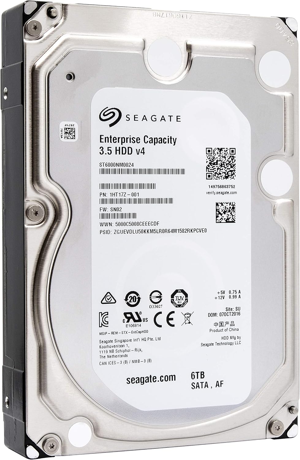 Seagate 6TB Enterprise Capacity HDD - Speed and Reliability