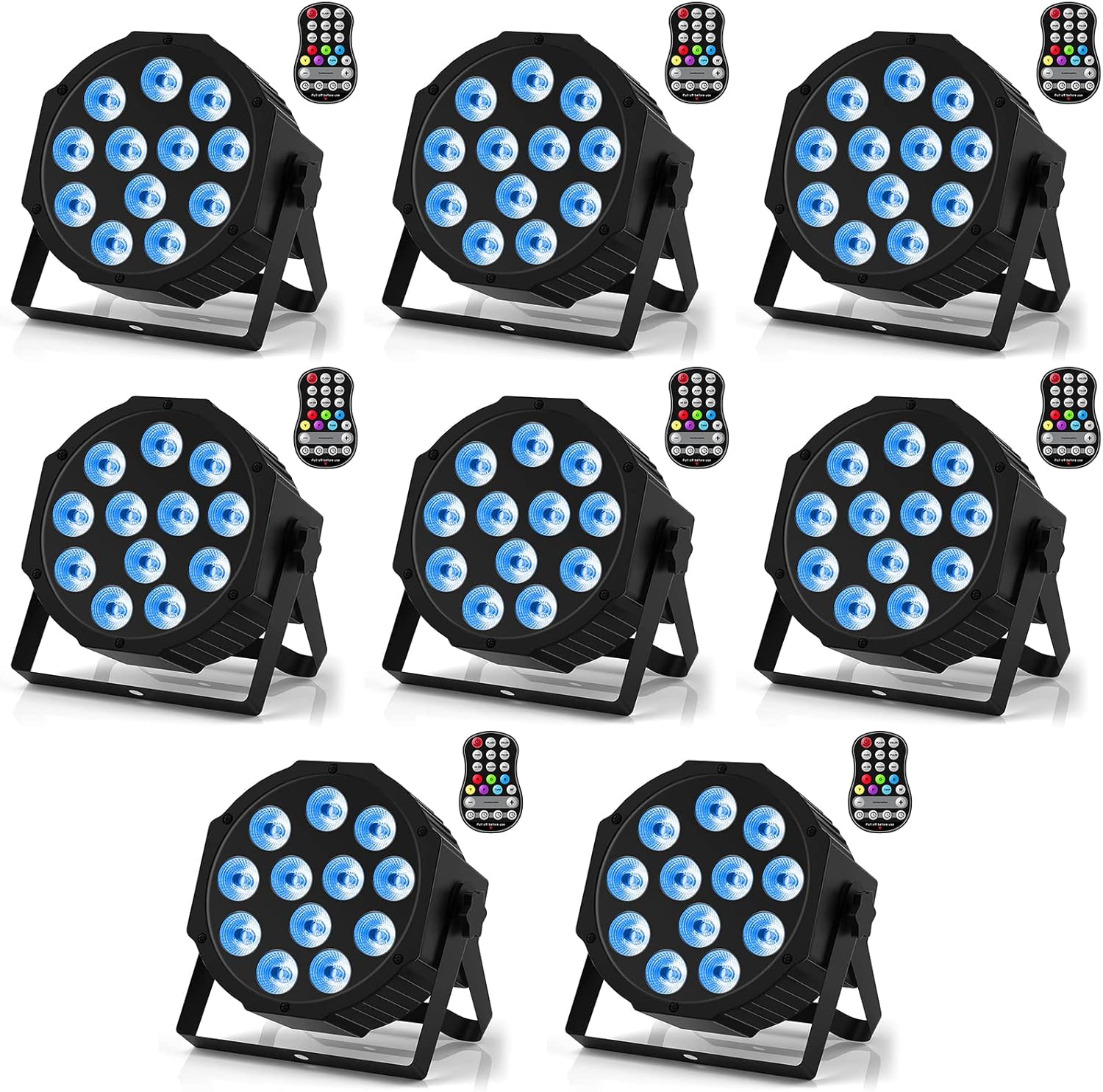 Rechargeable Par Lights RGBW 4-in-1 LED Uplights for Events