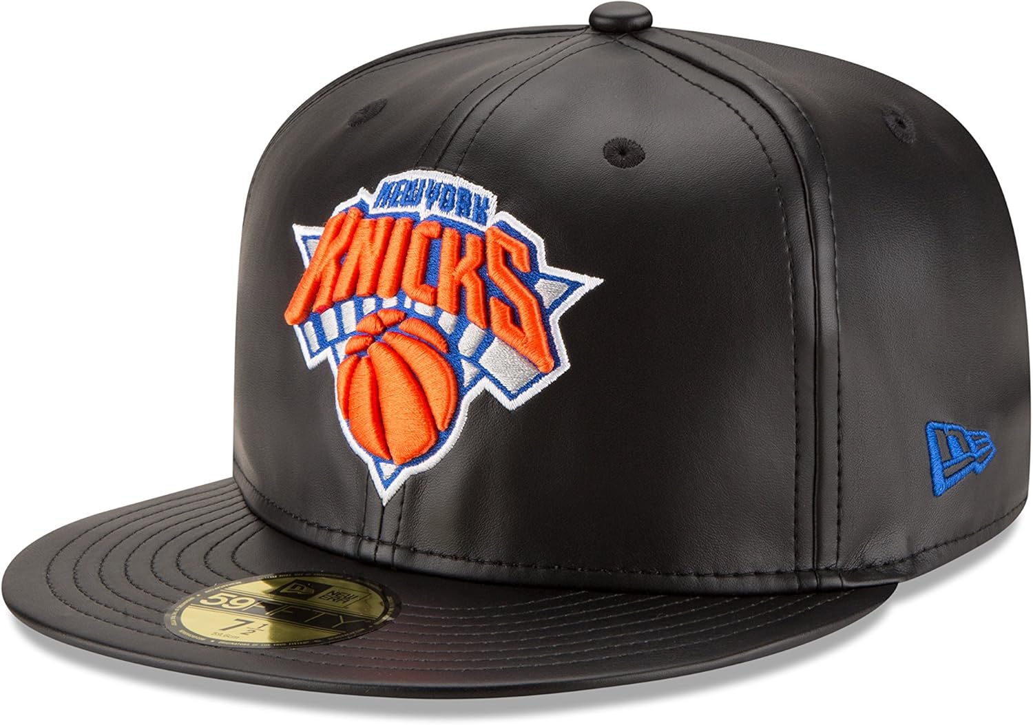 NBA Men's Faux Leather 59FIFTY Fitted Cap for Stylish Fans