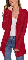 Cardigan for Women Dressy Casual Long Sleeve Open Front (Style TRKD)
