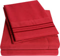 1500 Supreme Collection King Sheet Sets Red - Stay-Put Deep Pocket