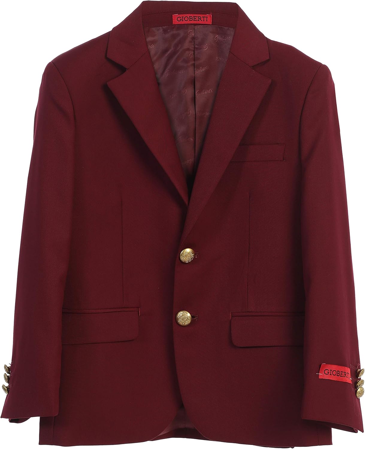 Gioberti Boys Formal Blazer Jacket with Gold-Tone Cufflinks
