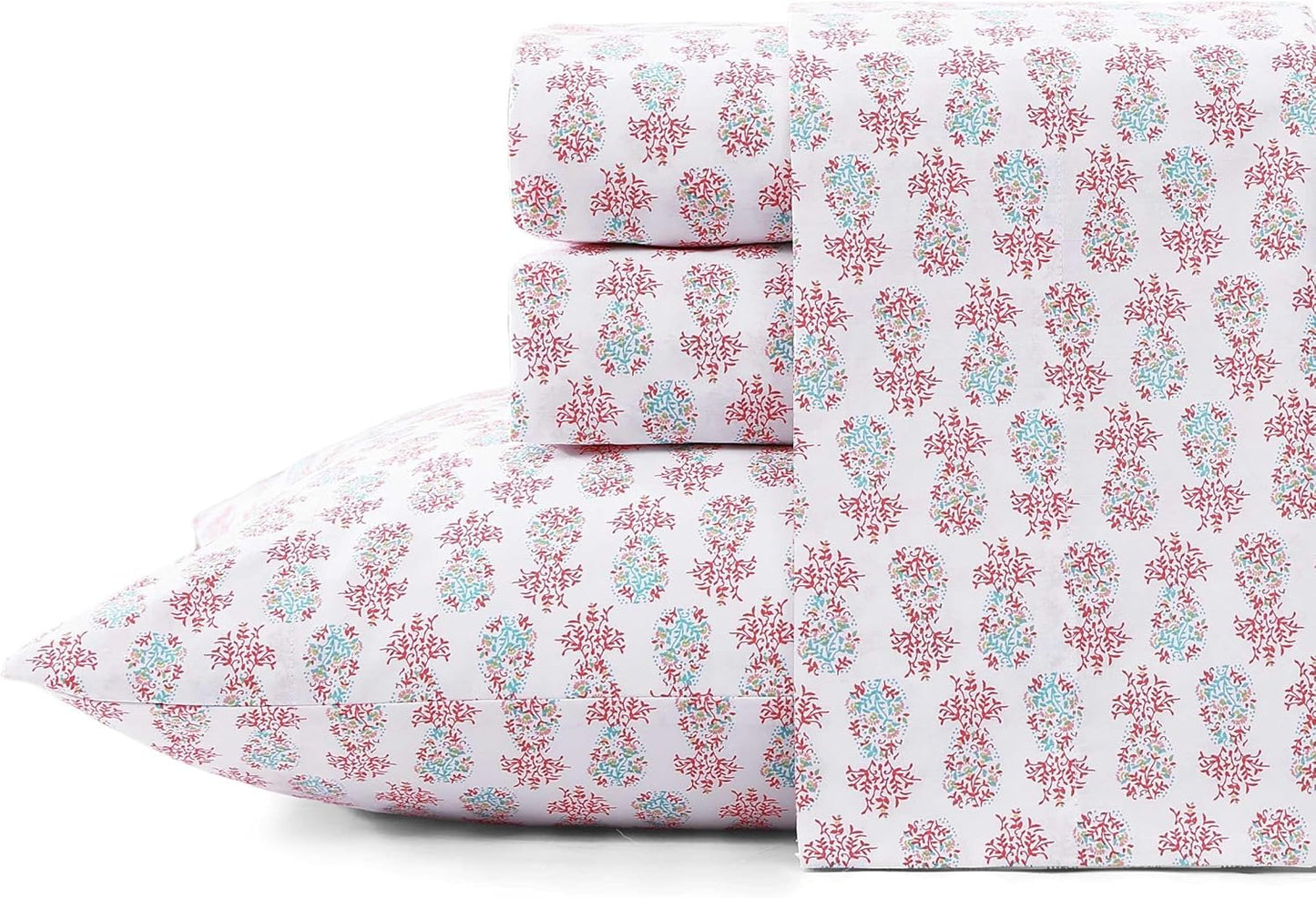 Tommy Bahama Queen Sheets Set - Crisp Cotton Percale Bedding