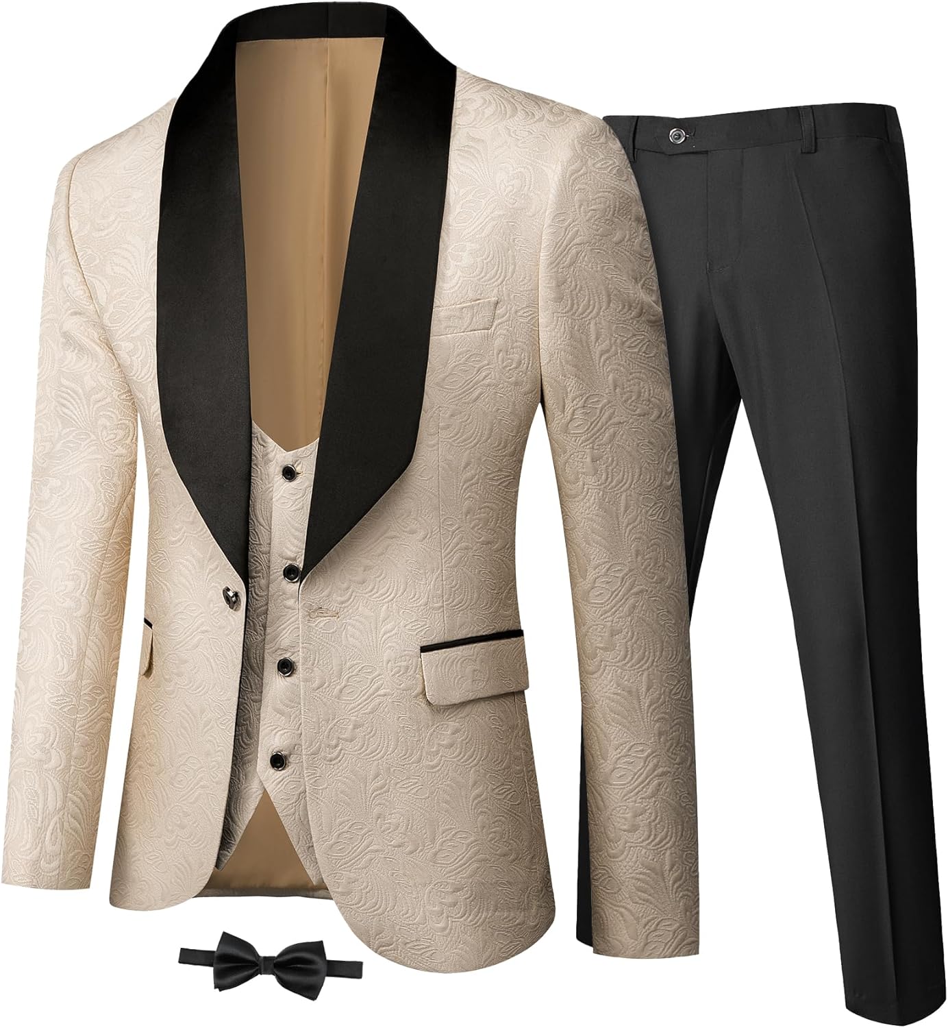 YND Men's 3 Piece Luxury Tuxedo Set for Stylish Occasions
