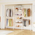 Wall Mounted Closet System White - Expandable Industrial Pipe Rack