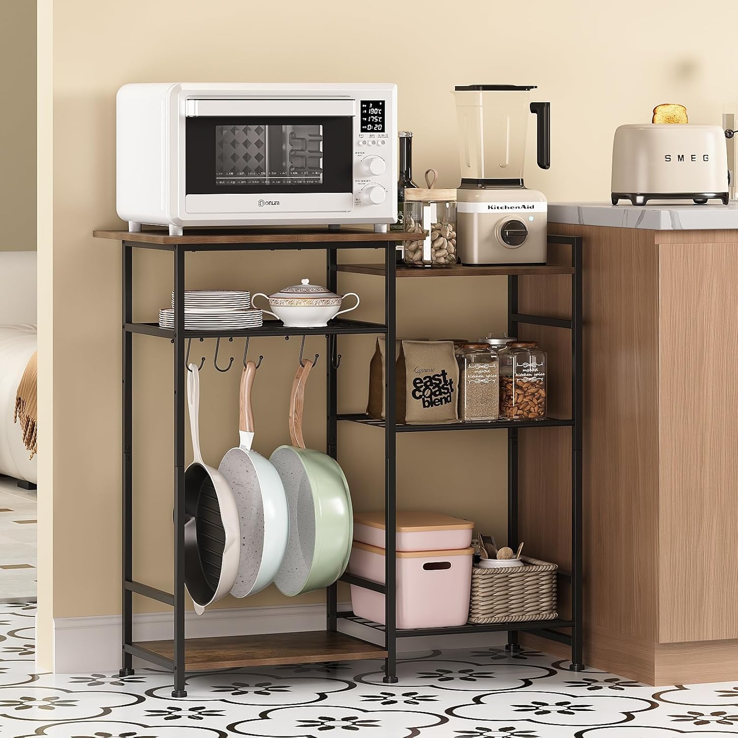Baker's Rack with Adjustable Shelves