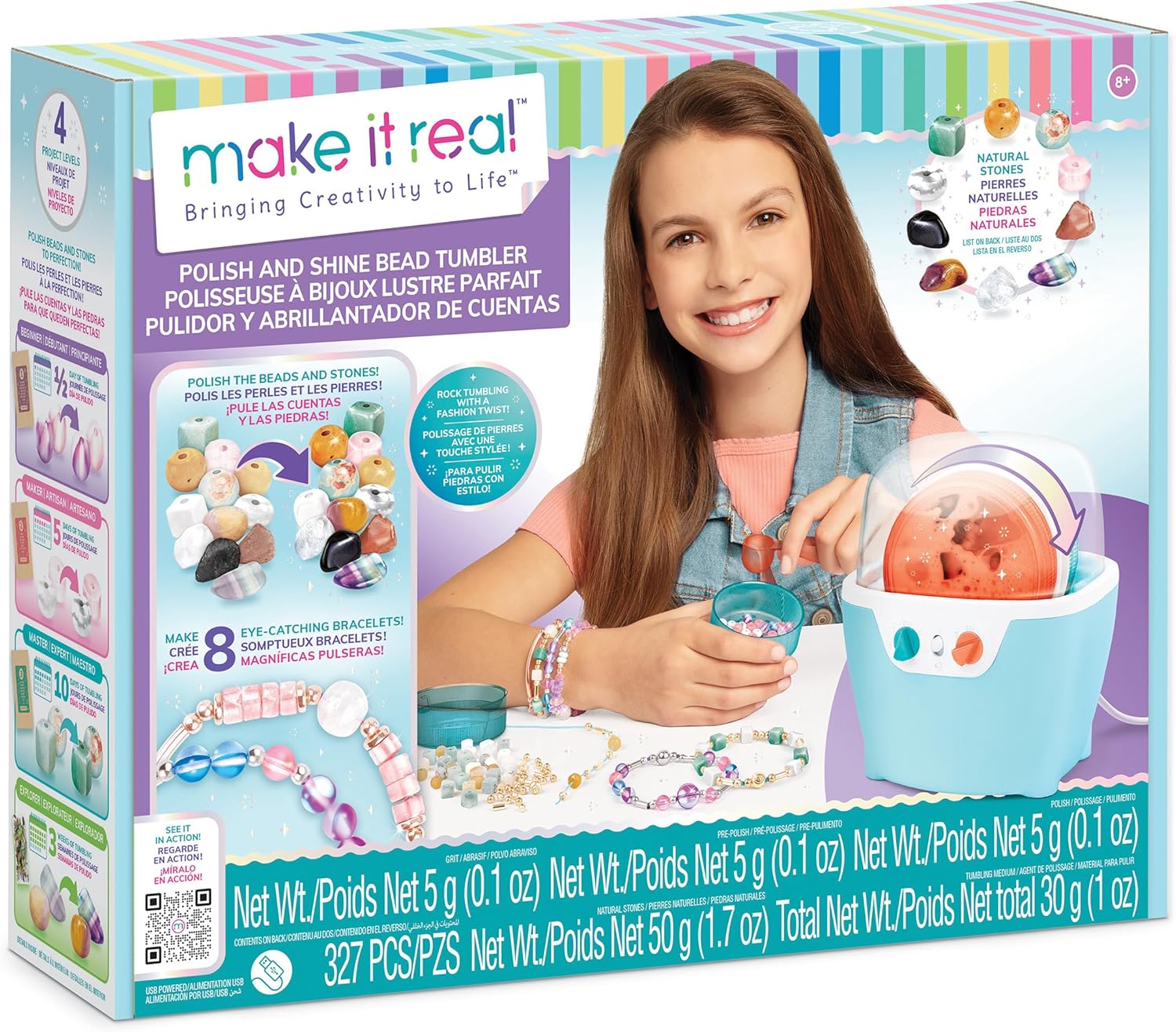 Polish & Shine Bead Tumbler Craft Kit for Creative Kids