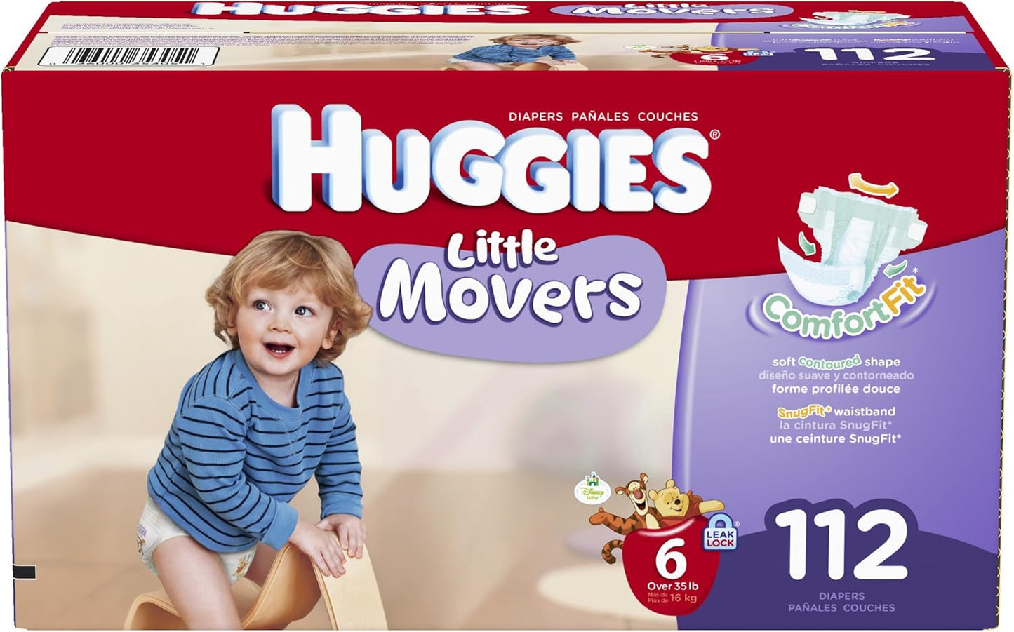 Huggies Little Movers Diapers Size 6 - 112 Count for Active Toddlers