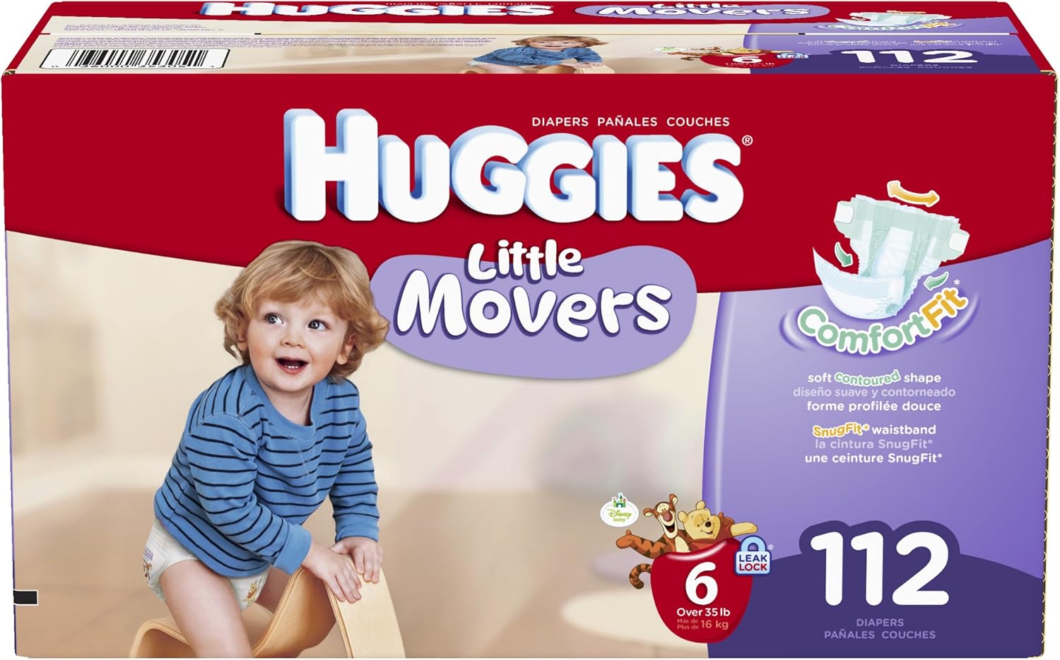 Huggies Little Movers Diapers Size 6 - 112 Count for Active Toddlers