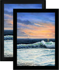 20x24 Picture Frame Pack of 2 - Black MDF Wall Hanging Frames