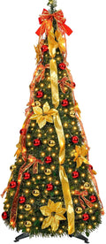 6 ft Pre-Lit Decorated Christmas Tree - Ready-to-Display Holiday Tree