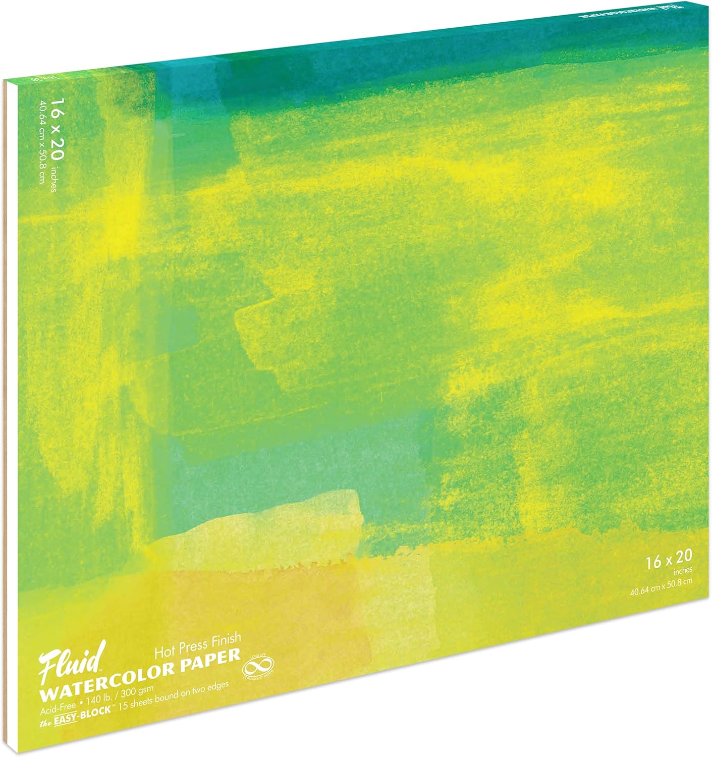 Fluid Watercolor Paper Block for Artist Painting and Wet Media
