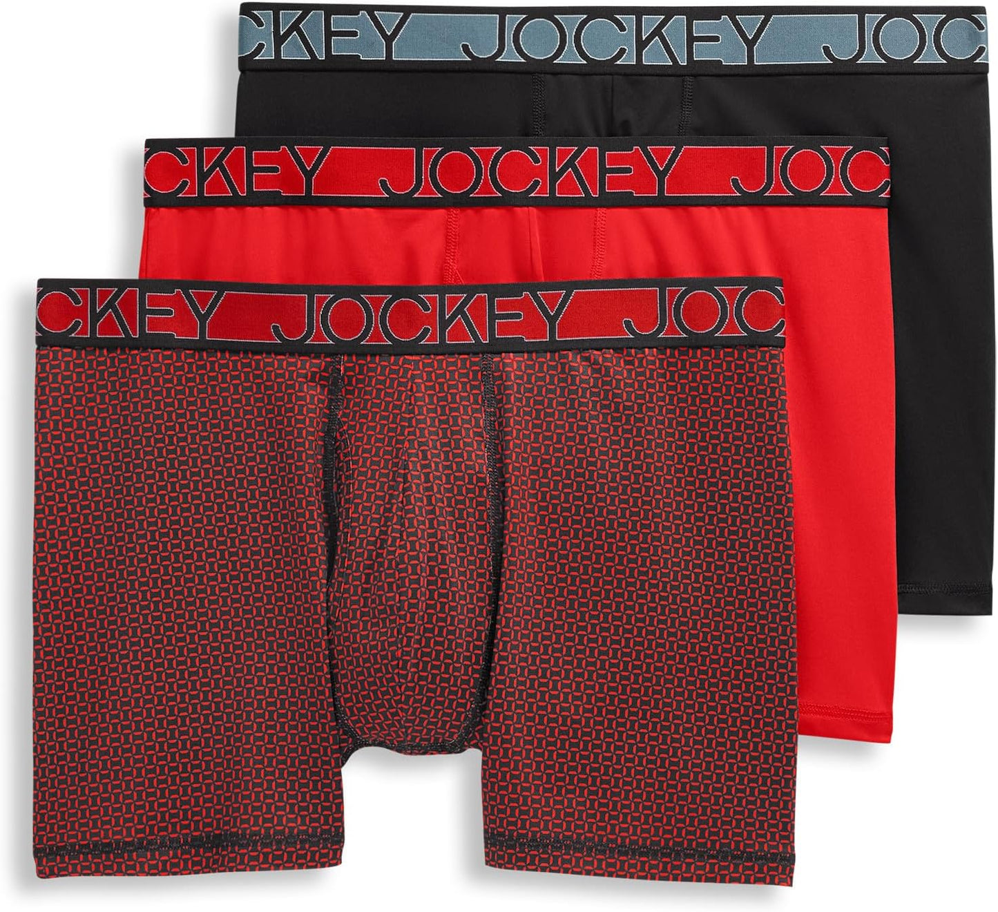 Jockey Men's Underwear Active Microfiber 5in Boxer Briefs - 3 Pack